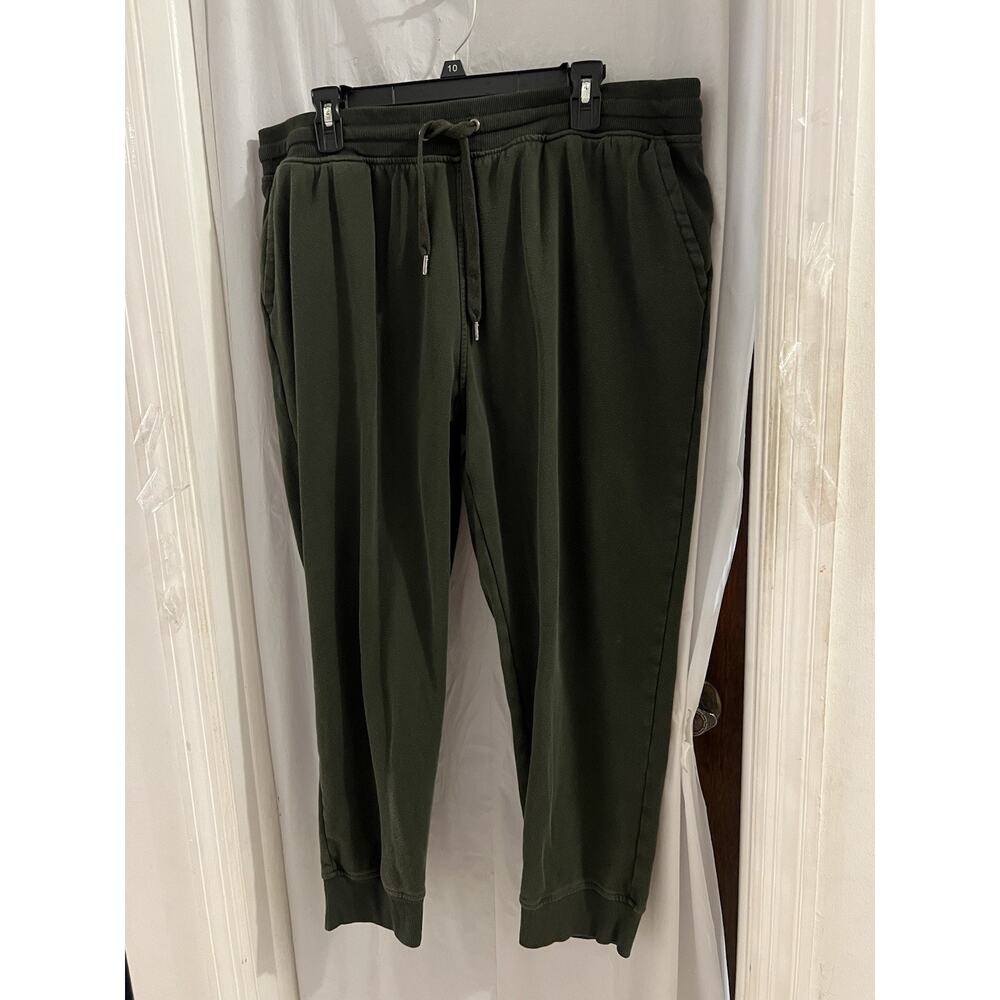 Orvis Green Fleece Drawstring Waist Pull On Joggers Sz Xxl Women’s